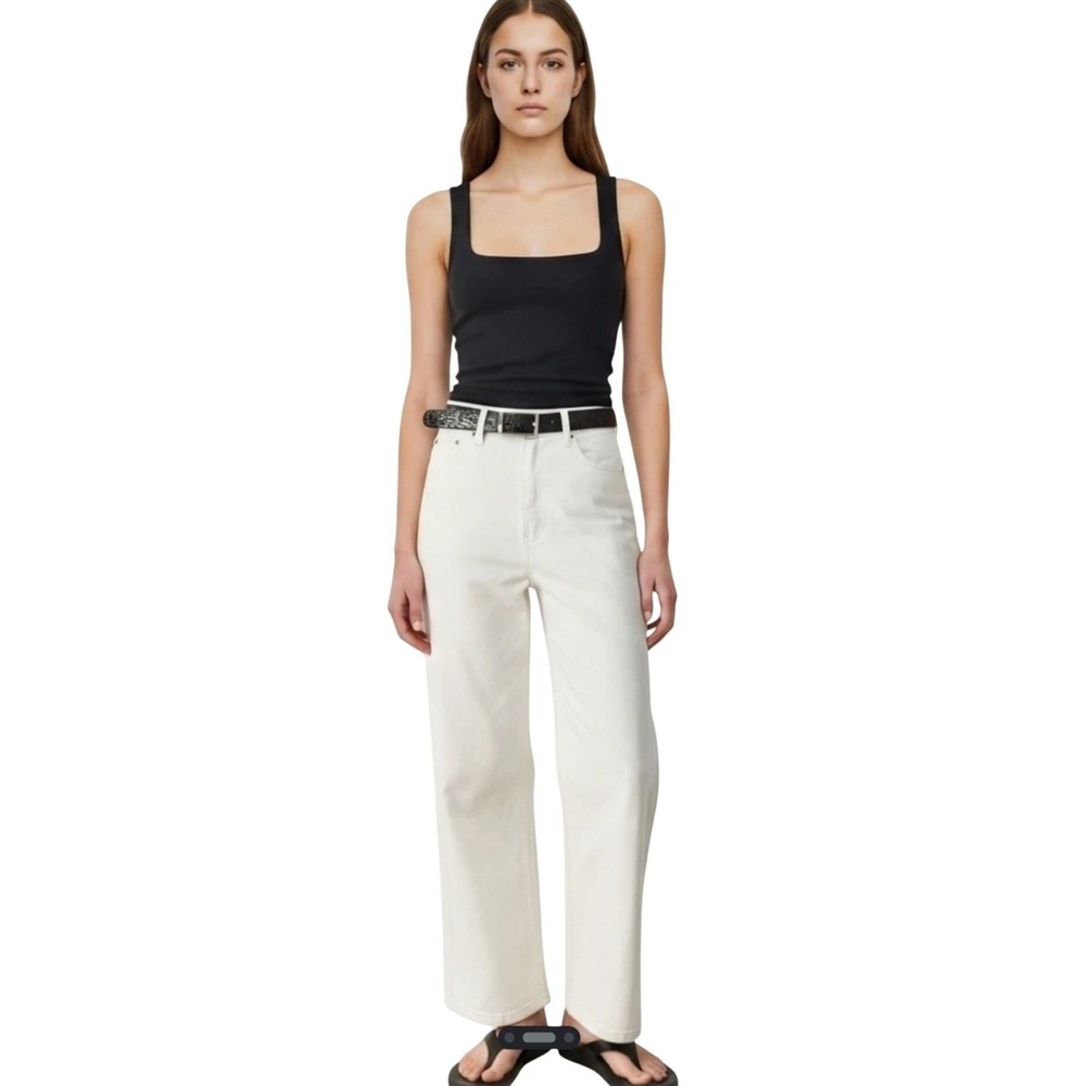 Glassons Wide Leg Jeans Women Sz AU6 US 2 Sage Green Sustainable Trendy Neutral
